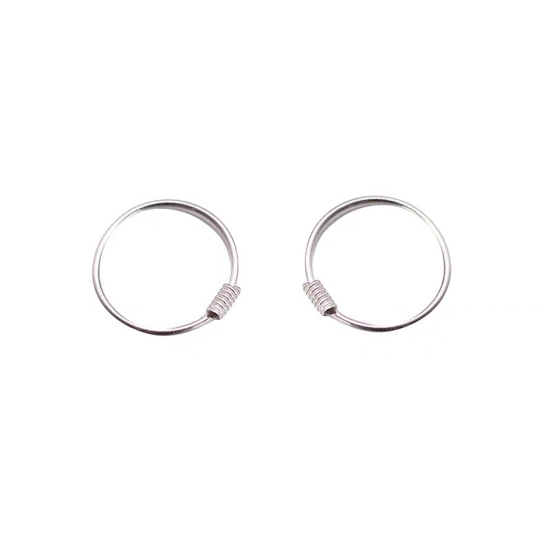 Sterling Silver Hoop Huggie Earrings