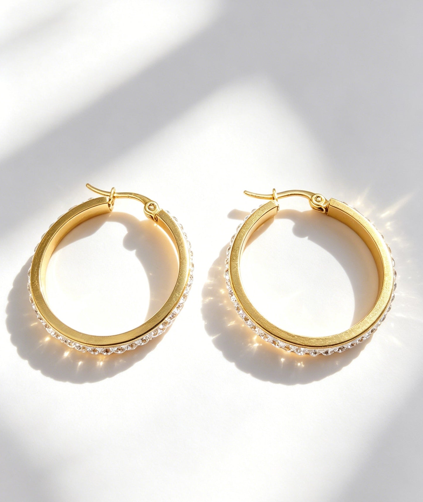 SingleRow Of Zircon Waterproof Earrings