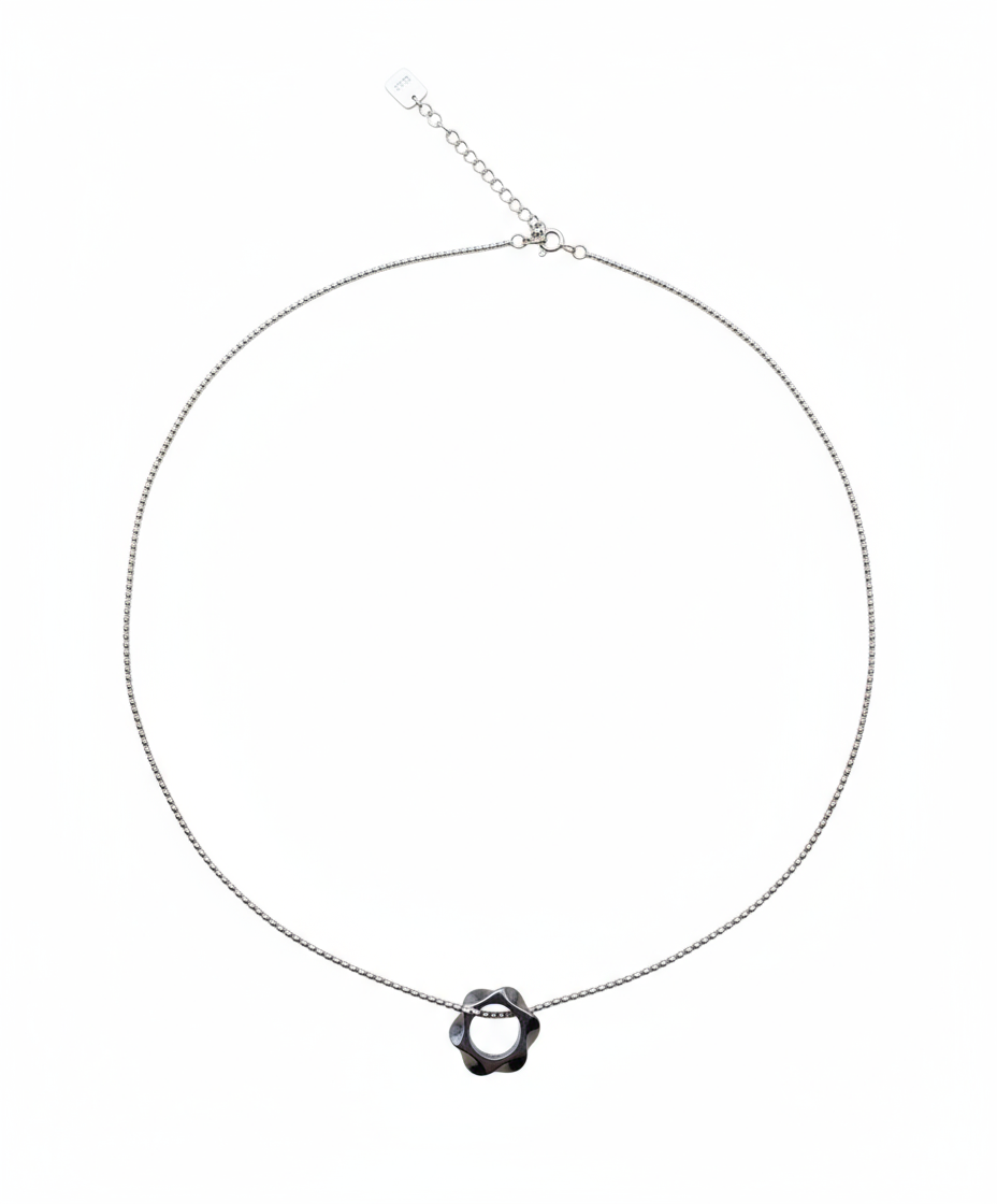 Necklace with a unique pendant on a white background