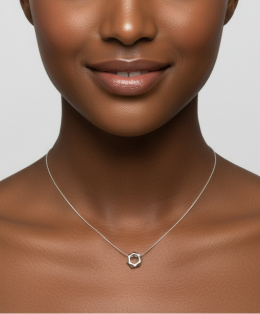 Necklace with a unique pendant on a white background
