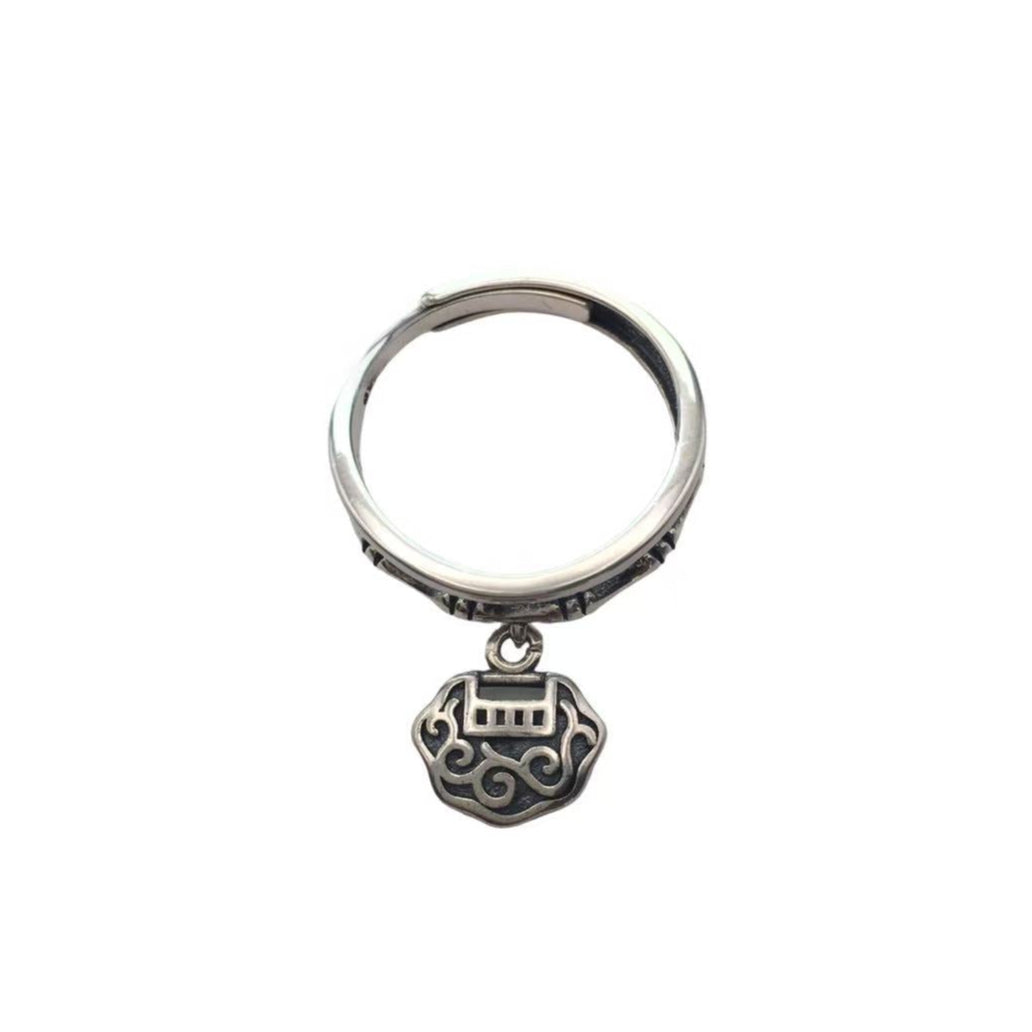 Sterling Sliver Auspicious Clouds Adjustable Ring