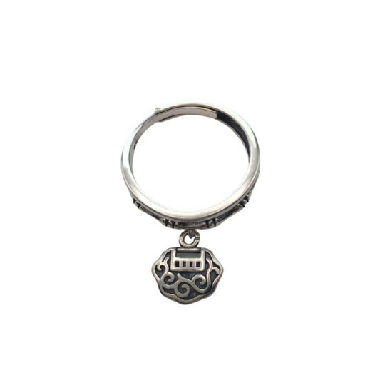 Sterling Sliver Auspicious Clouds Adjustable Ring