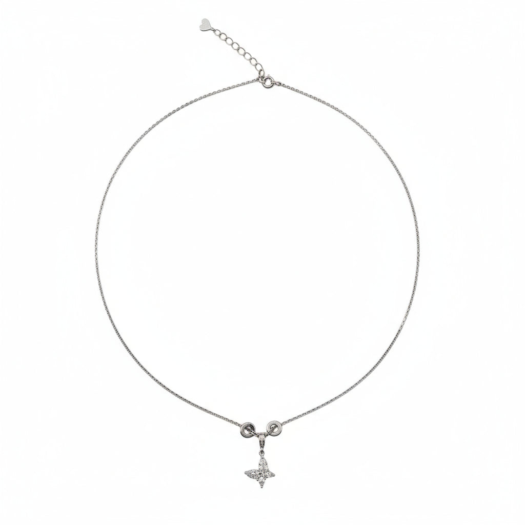 Necklace with a star-shaped pendant on a white background