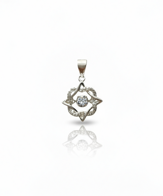 Diamond pendant on a white background