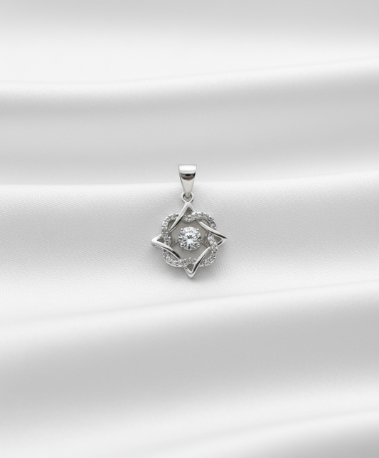 Diamond pendant on a white background