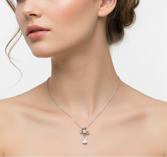 Sterling Silver Butterfly Design Pendant Necklace