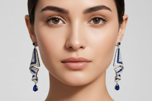 Hand Craft Dangle Retro Satin Earrings