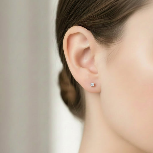 Sterling Silver Zircon Earrings