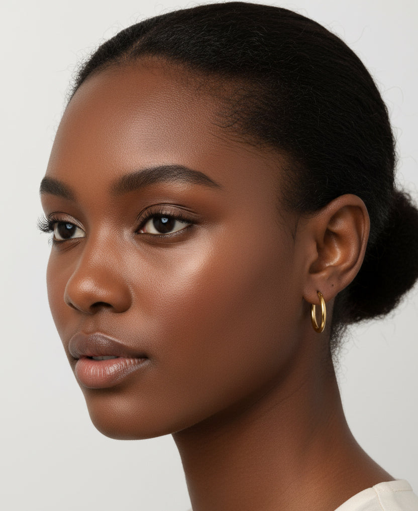 Basic Silver Round Waterproof Earrings