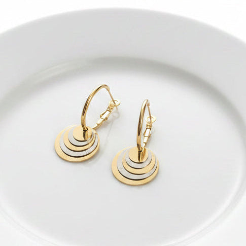 Vintage Metal Layered Waterproof Earrings