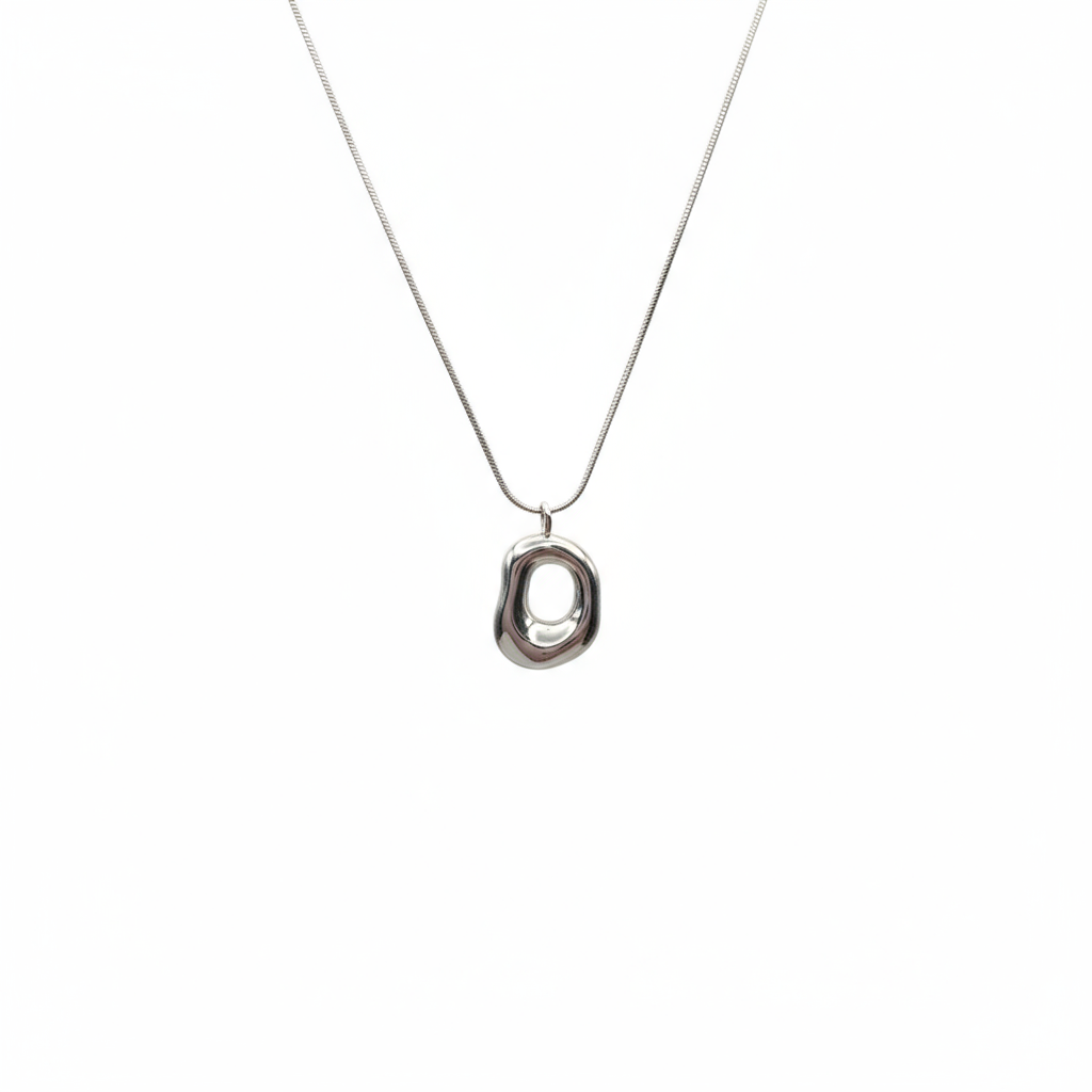 Necklace with a unique pendant on a white background