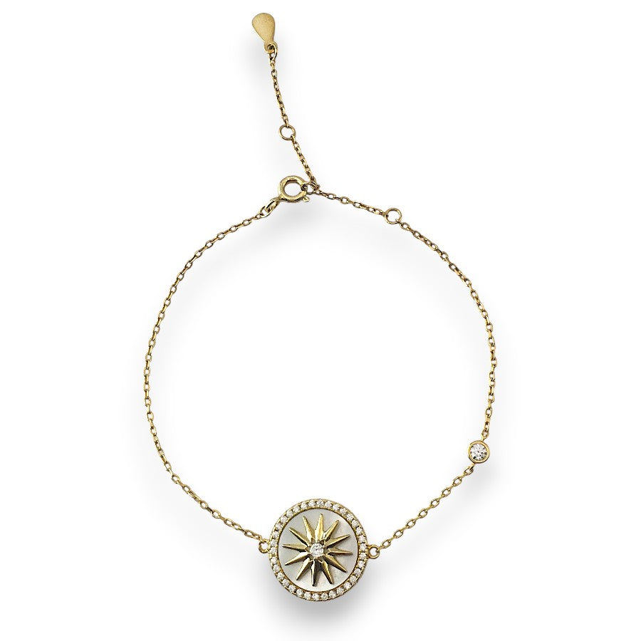 Sterling Silver Gold Plated Star Diamante Bracelets