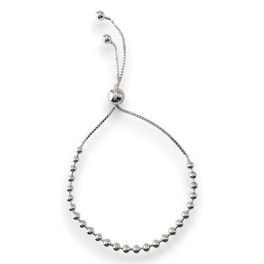 Sterling Silver Beads Adjustable Bracelets