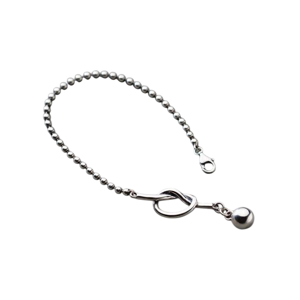 Sterling Silver Personalized Round Bead Bracelet