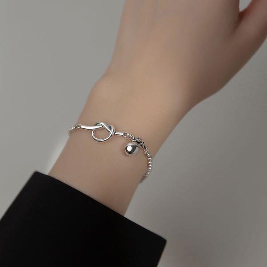 Sterling Silver Personalized Round Bead Bracelet