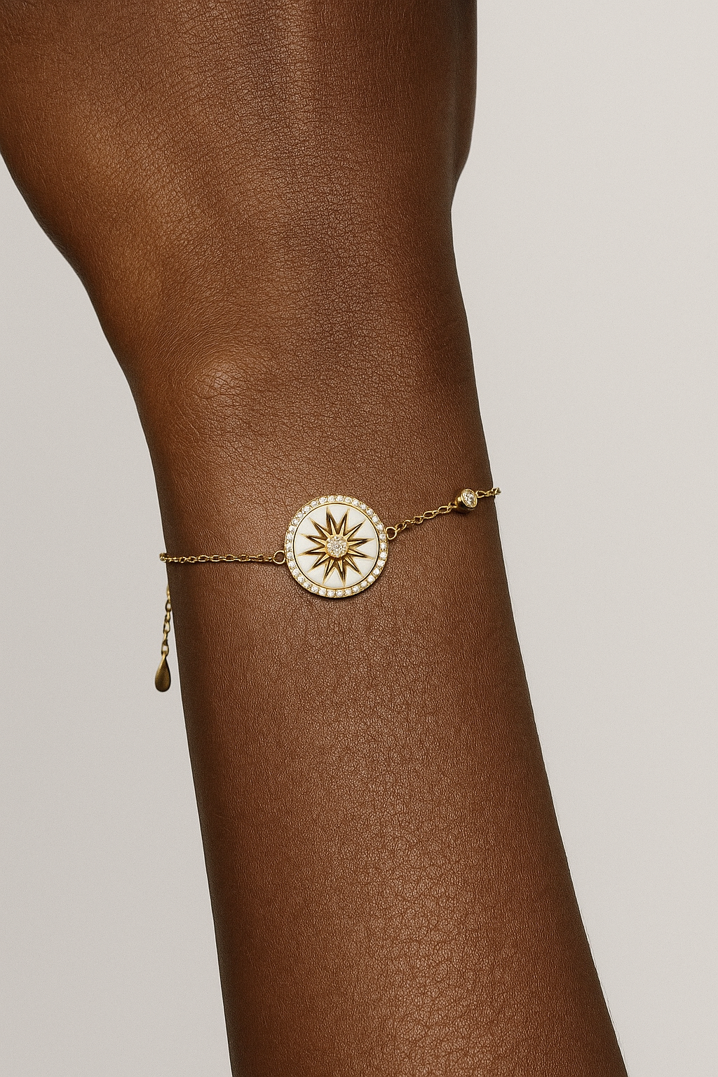 Sterling Silver Gold Plated Star Diamante Bracelets