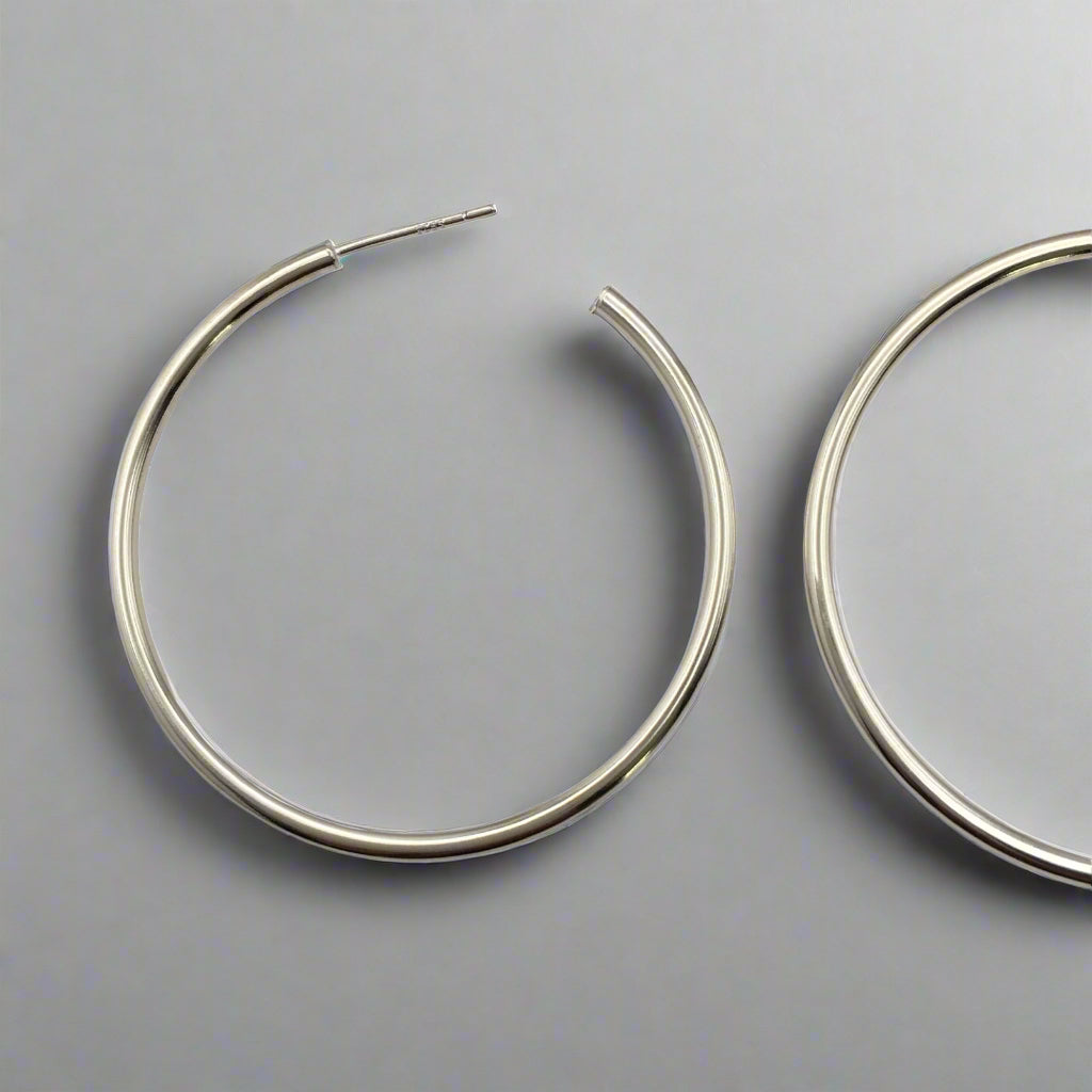 Sterling Silver Classic Hoop Earrings