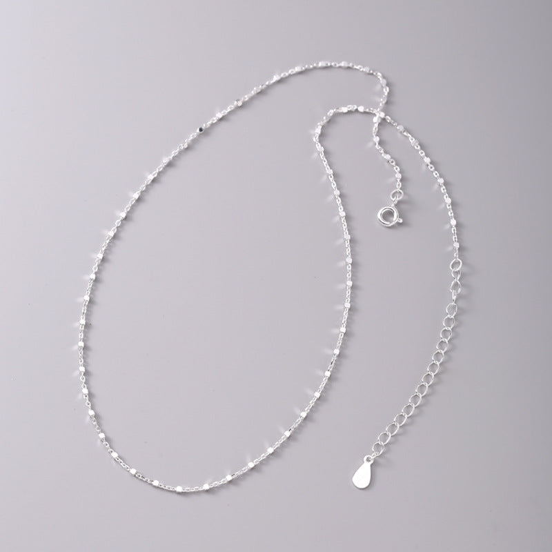 Sterling Silver Cube Link Necklace