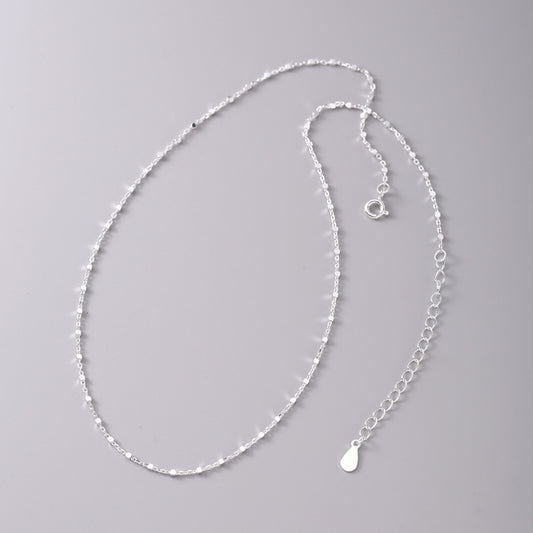 Sterling Silver Cube Link Necklace