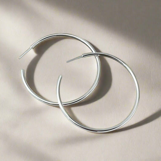 Sterling Silver Classic Hoop Earrings