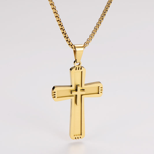 Stainless Steel Cross Pendant Necklace