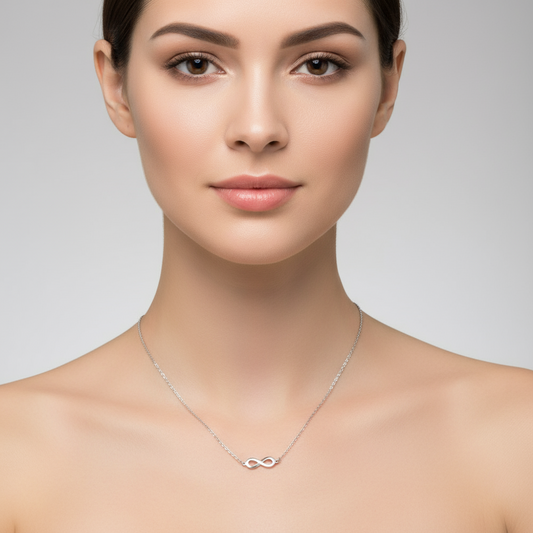 silver infinity pendant necklace