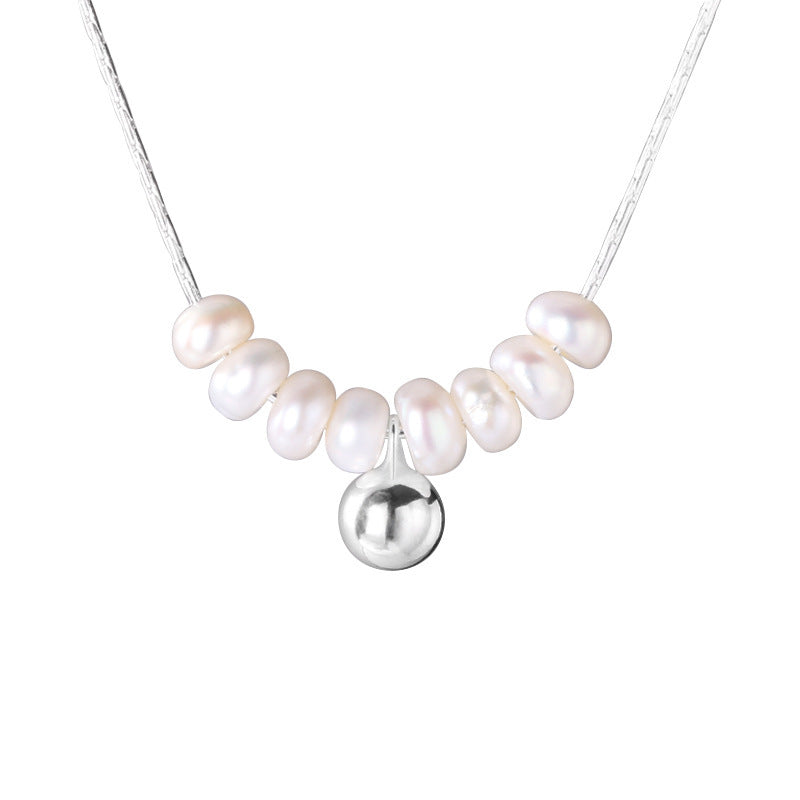 Sterling Silver Pearl Cluster Pendant Necklace