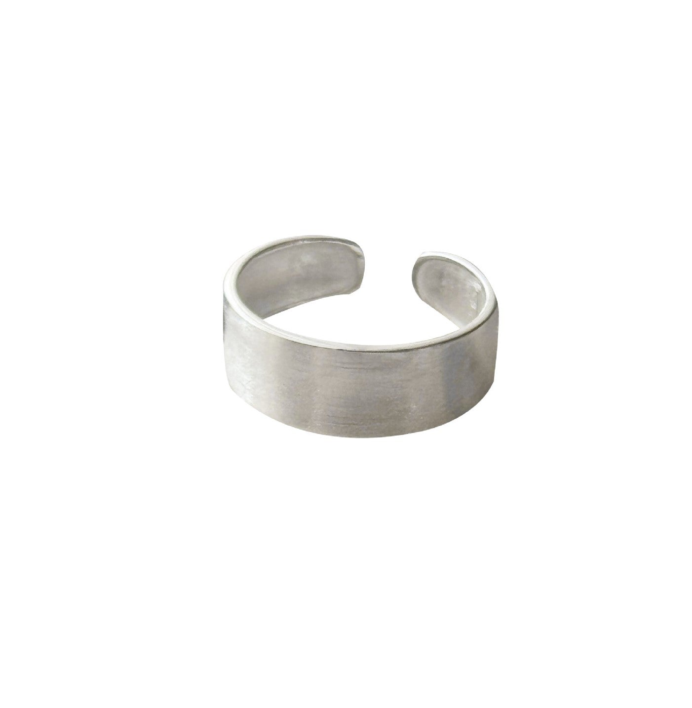 Sterling Silver Antiqued Plain Adjustable Ring