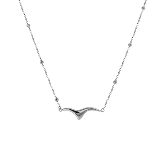 Sterling Silver Soaring Bird Pendant Necklace