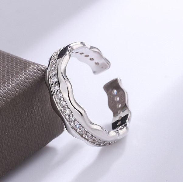 Sterling Silver River Adjustable Ring