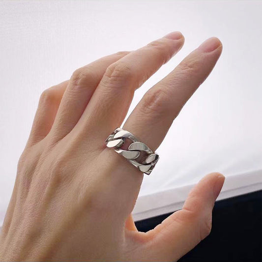 Sterling Silver Silver chain-style ring