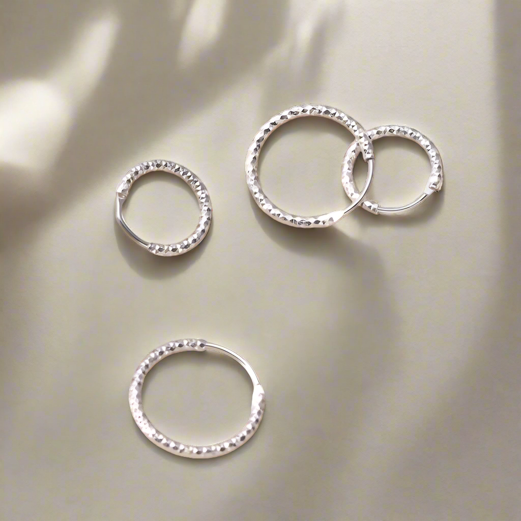 Sterling silver hoop earrings