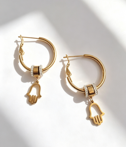 Hamsa Hand Waterproof Earrings