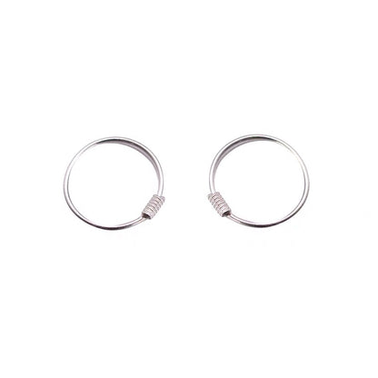 Sterling Silver Hoop Huggie Earrings