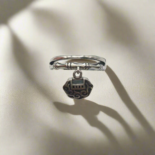 Sterling Sliver Auspicious Clouds Adjustable Ring