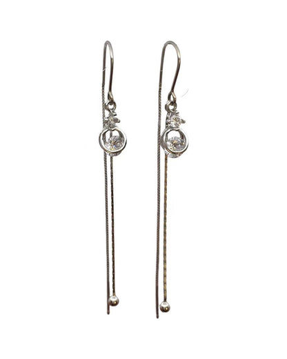 Sterling Silver Pull Through Sui Dhaga Earrings