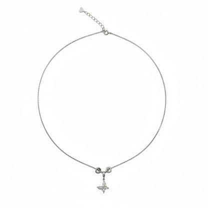 Necklace with a star-shaped pendant on a white background