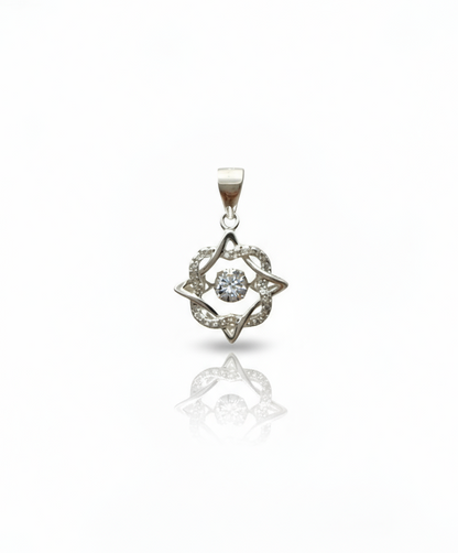 Diamond pendant on a white background