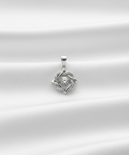 Diamond pendant on a white background