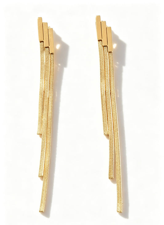 Lrregular Long Tassel Waterproof Earrings