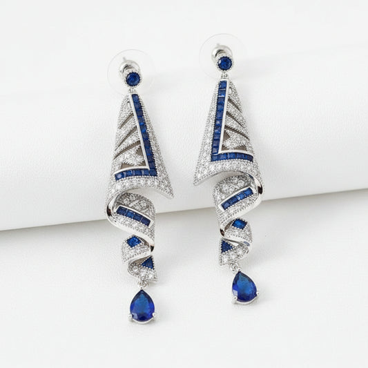 Hand Craft Dangle Retro Satin Earrings