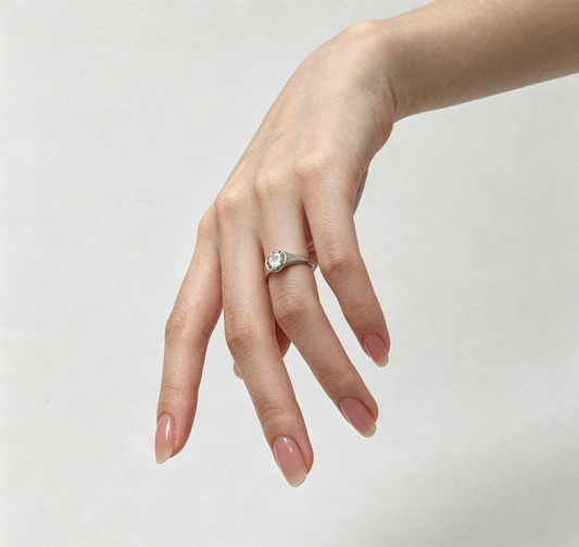 Classic Round-Cut Solitaire Adjustable Ring