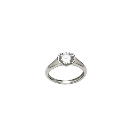 Classic Round-Cut Solitaire Adjustable Ring