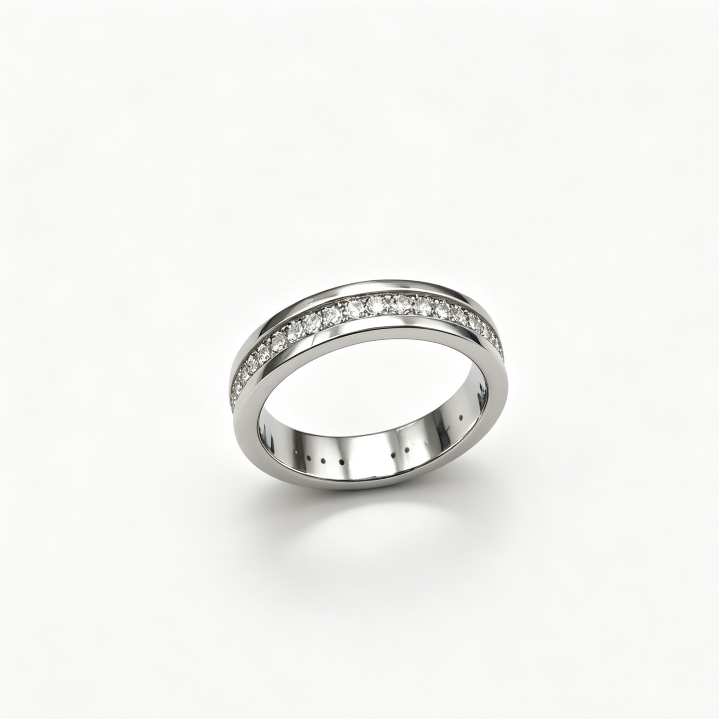 Sterling Silver Single-Row Zircon Ring