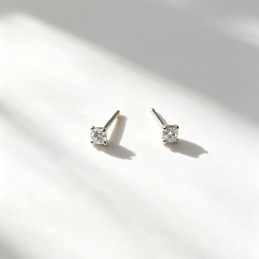 Sterling Silver Zircon Earrings