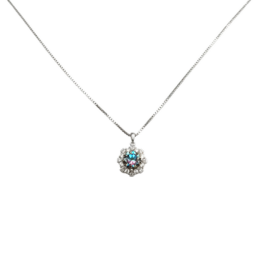 Sterling Silver Colored Zircon Necklace