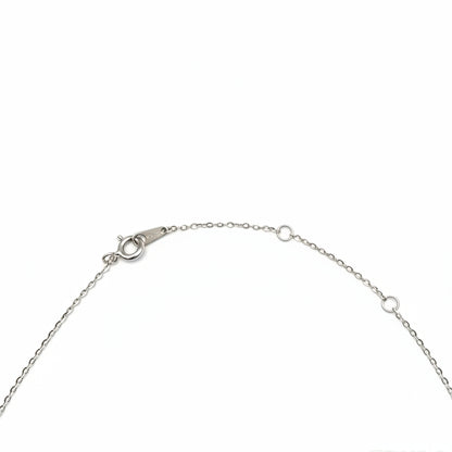 Sterling Silver Flower Zircon Necklace