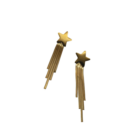 Star-Shaped Long Tassel Waterproof Earrings