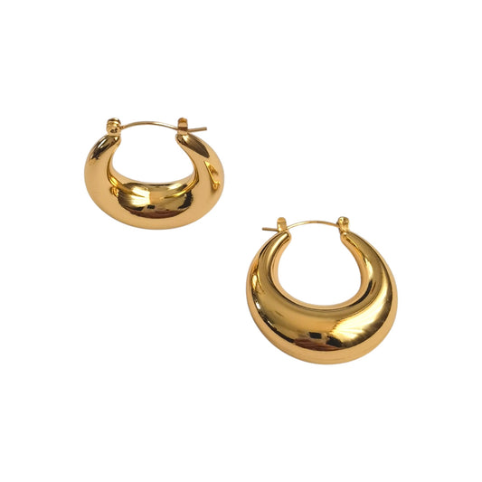 Retro Teardrop-Shaped Hoop Waterproof Earrings