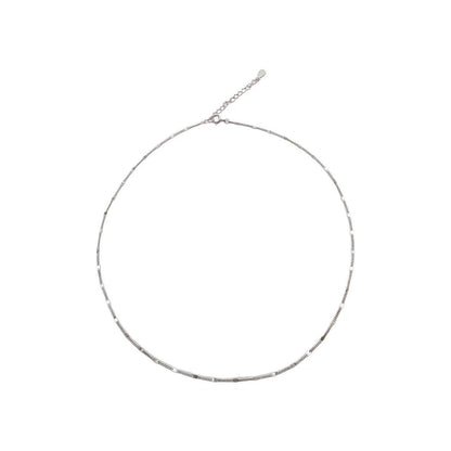 Sterling Silver Link Chain Valentino Style Necklace
